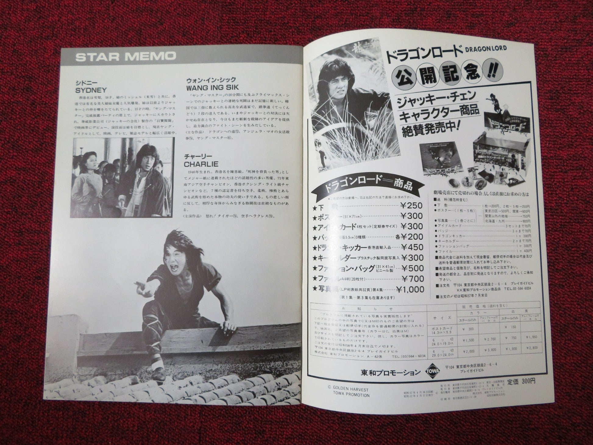 DRAGON LORD JAPANESE BROCHURE / PRESS BOOK JACKIE CHAN MICHAEL WAI MAN CHAN 1982 Rendezvous Cinema Movie posters