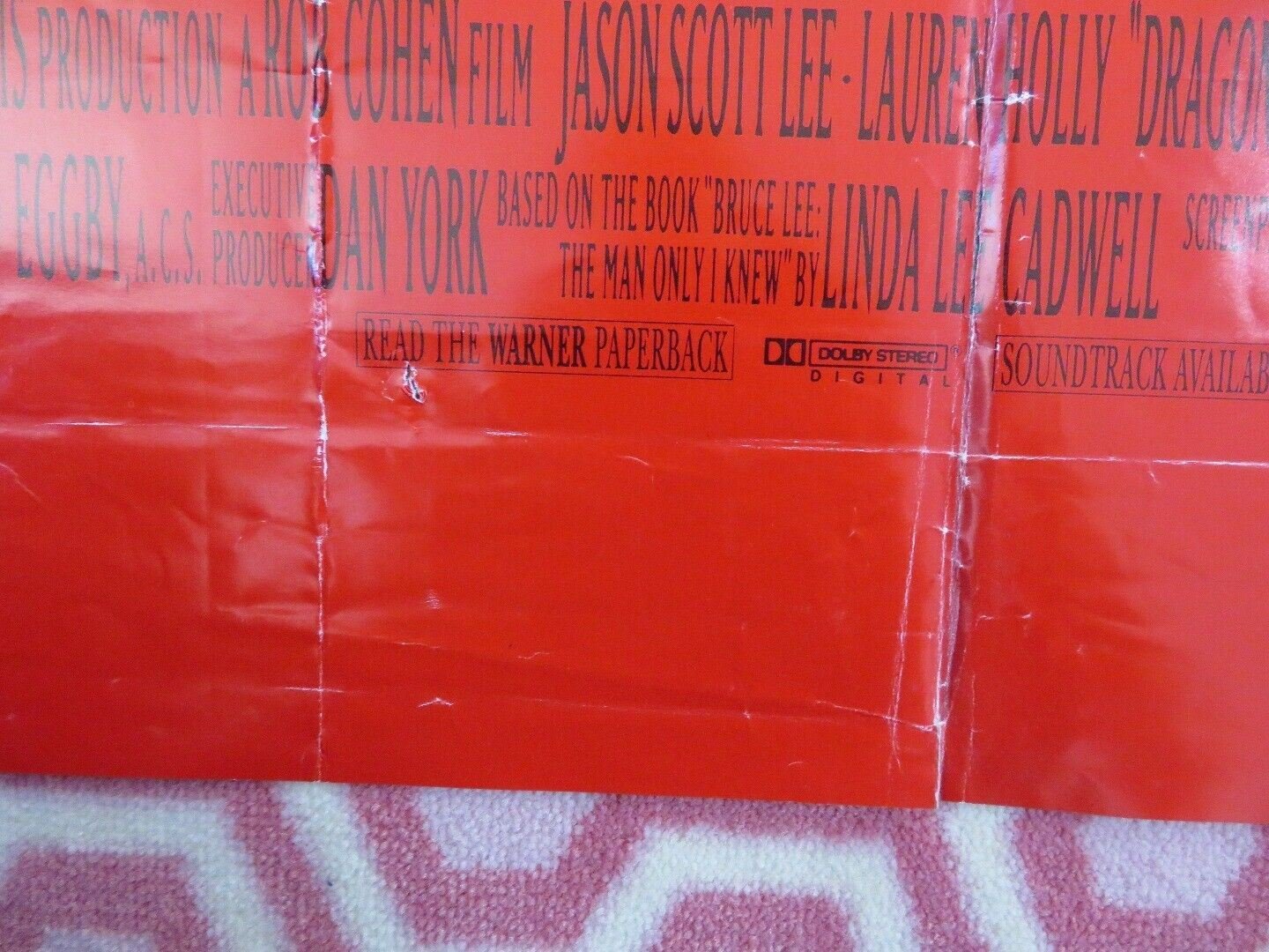 DRAGON THE BRUCE LEE STORY BRITISH QUAD (30 x 40) POSTER JASON SCOTT LEE 1993 Movie posters