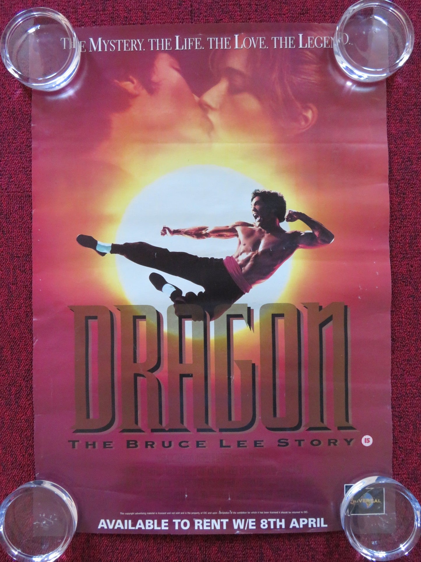DRAGON THE BRUCE LEE STORY VHS VIDEO POSTER JASON SCOTT LEE LAUREN HOLLY 1993 Rendezvous Cinema Movie posters