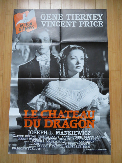 DRAGONWYCK FRENCH POSTER GENE TIERNEY VINCENT PRICE 1990s Rendezvous Cinema Movie posters