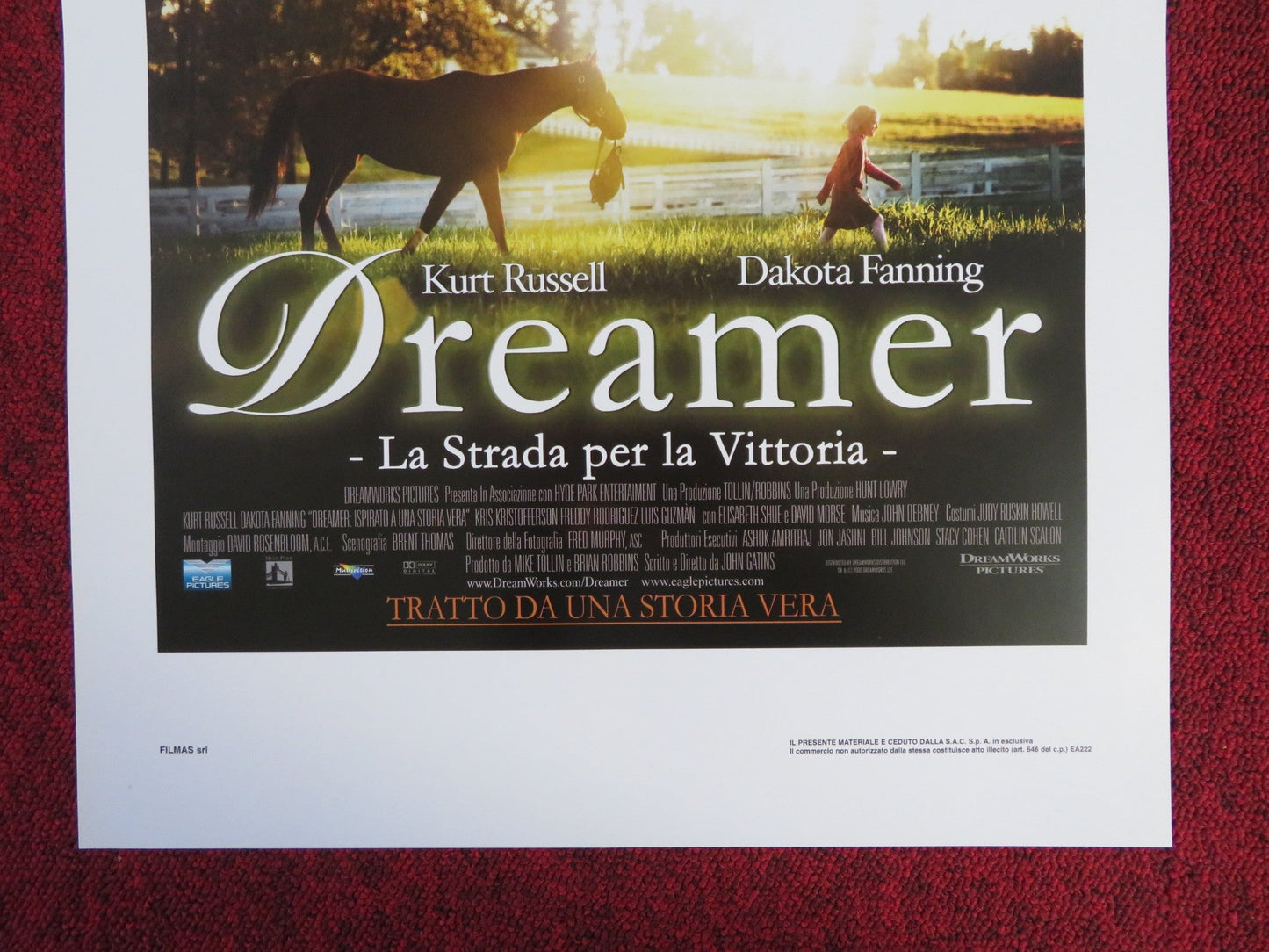 DREAMER ITALIAN LOCANDINA POSTER KURT RUSSELL DAKOTA FANNING 2005 Rendezvous Cinema Movie posters