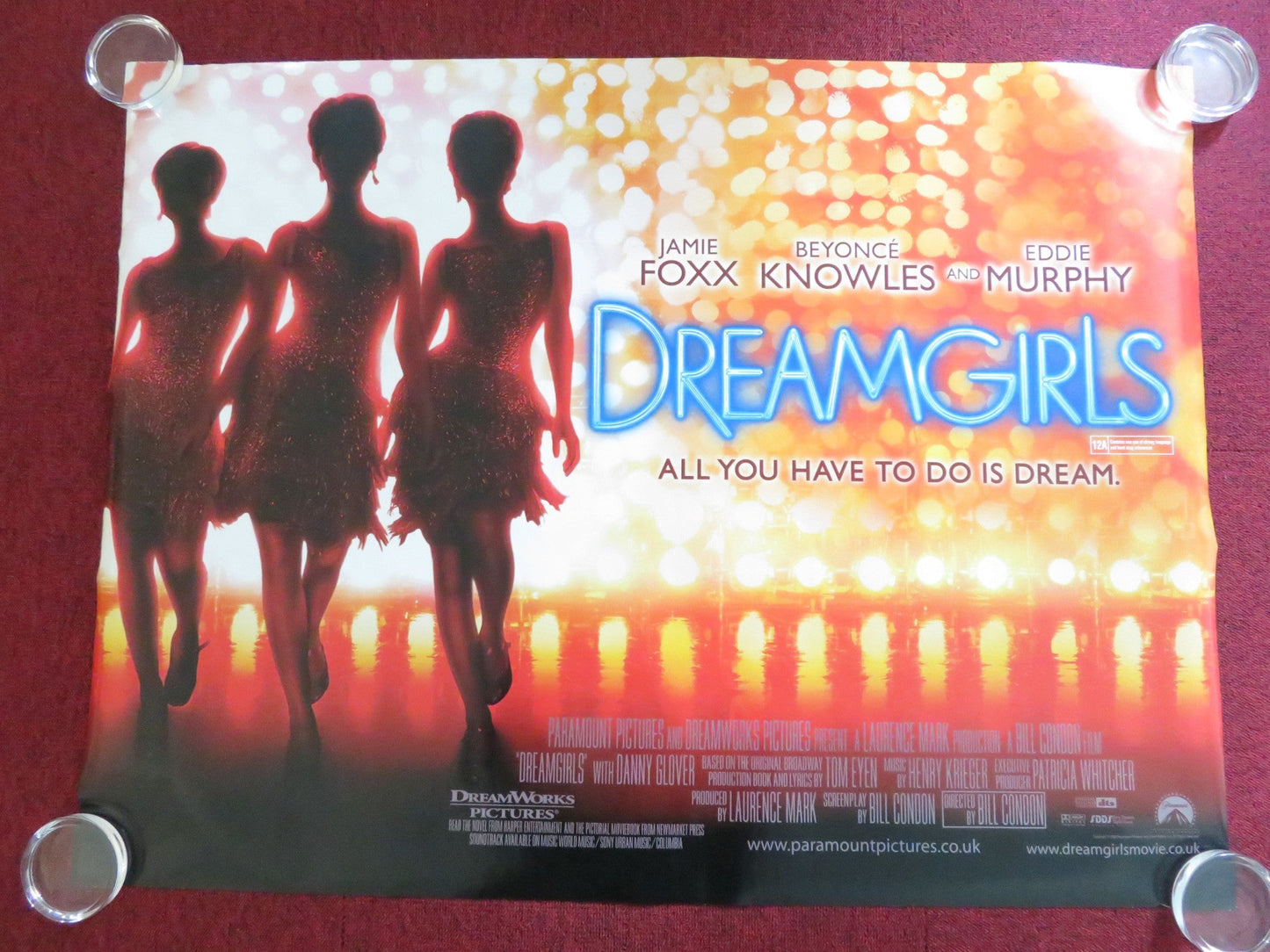 DREAMGIRLS UK QUAD (30"x 40") ROLLED POSTER JAMIE FOXX BEYONCE KNOWLES 2006 Rendezvous Cinema Movie posters