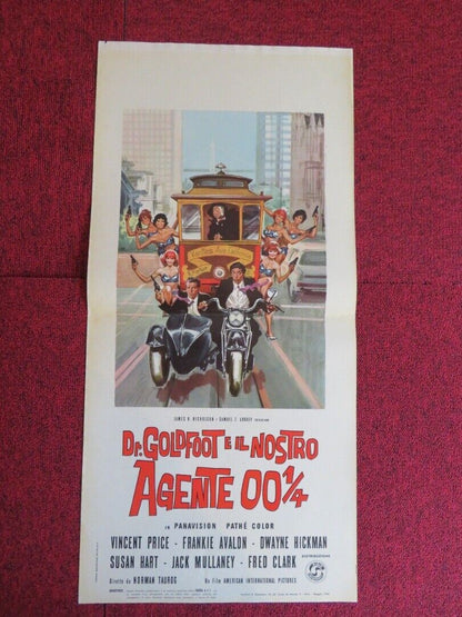 DR.GOLDFOOT E IL NOSTRO AGENTE 00 1/4 ITALIAN LOCANDINA (27.5"x13") POSTER 1966 Movie posters