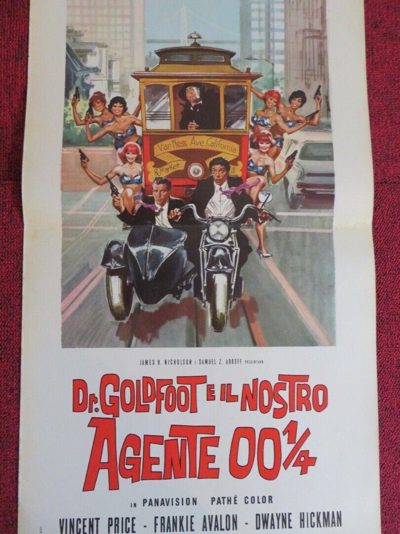DR.GOLDFOOT E IL NOSTRO AGENTE 00 1/4 ITALIAN LOCANDINA (27.5"x13") POSTER 1966 Movie posters