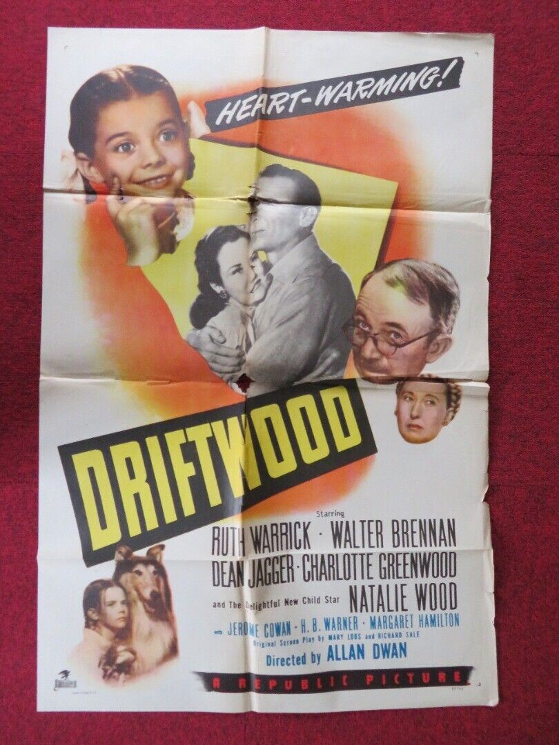 DRIFTWOOD FOLDED US ONE SHEET POSTER RUTH WARRICK WALTER BRENNAN 1947 Movie posters