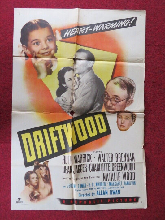 DRIFTWOOD FOLDED US ONE SHEET POSTER RUTH WARRICK WALTER BRENNAN 1947 Movie posters