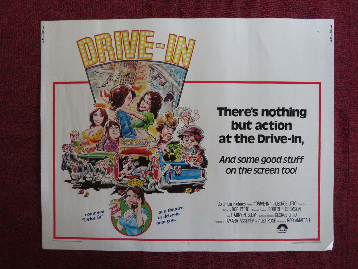 DRIVE - IN US HALF SHEET (22"x 28") POSTER LISA OZ GARY LEE CAVAGNARO 1976 Rendezvous Cinema Movie posters