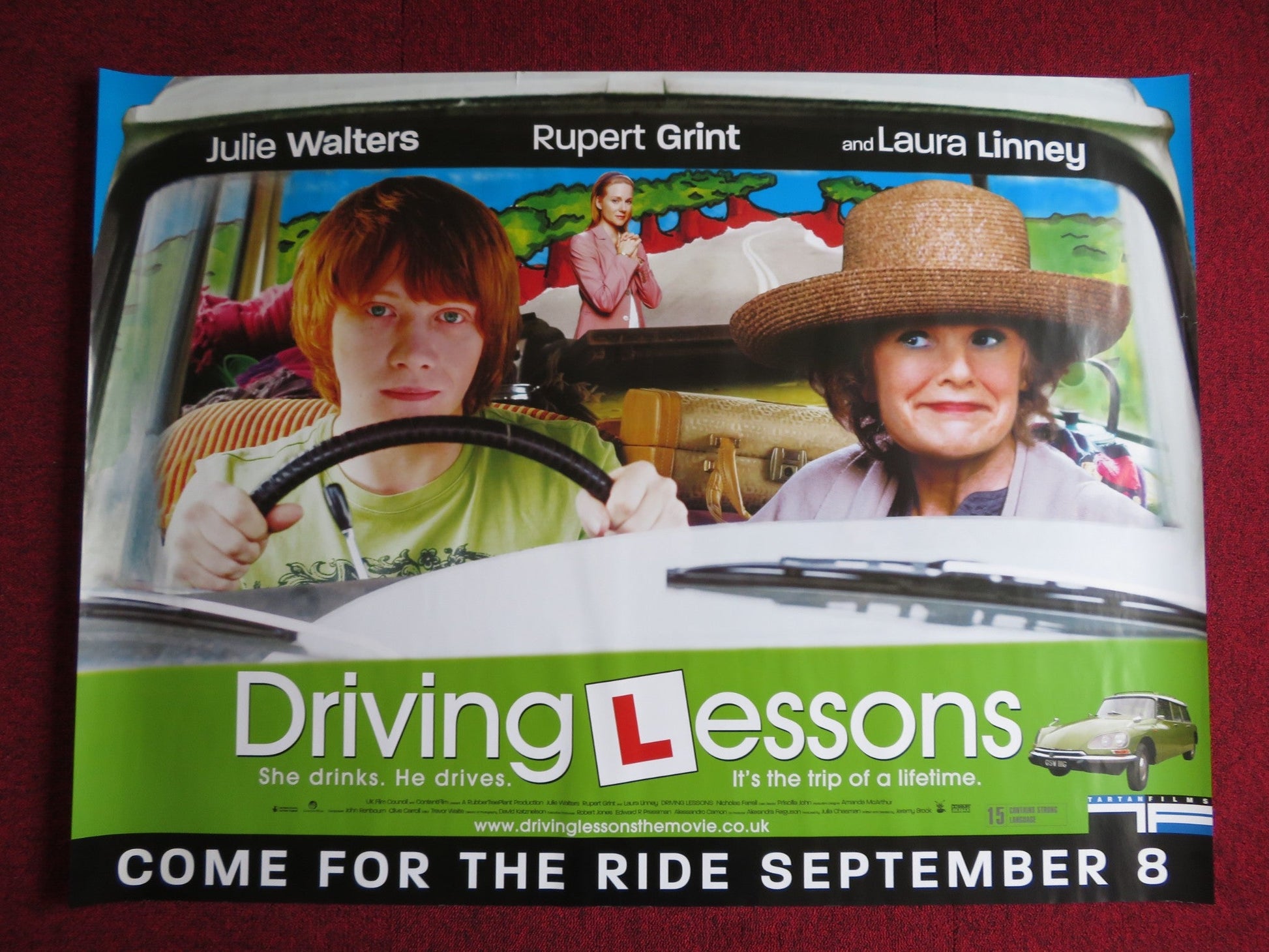 DRIVING LESSONS UK QUAD (30"x 40") ROLLED POSTER RUPERT GRINT JULIE WALTERS 2006 Rendezvous Cinema Movie posters