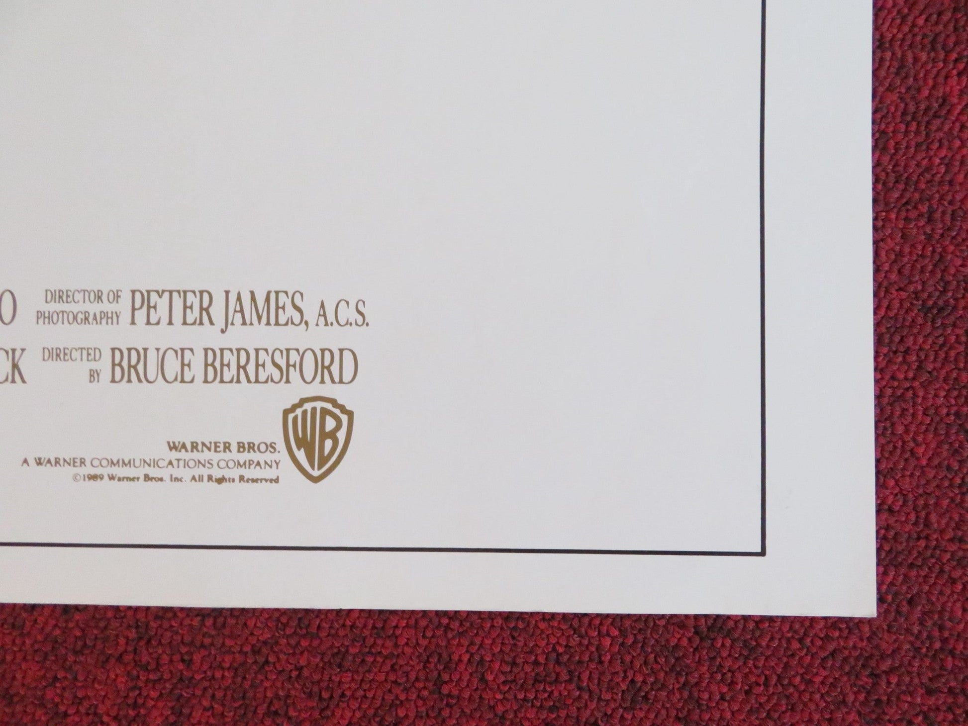 DRIVING MISS DAISY FOLDED US ONE SHEET POSTER MORGAN FREEMAN JESSICA TANDY 1989 Rendezvous Cinema Movie posters