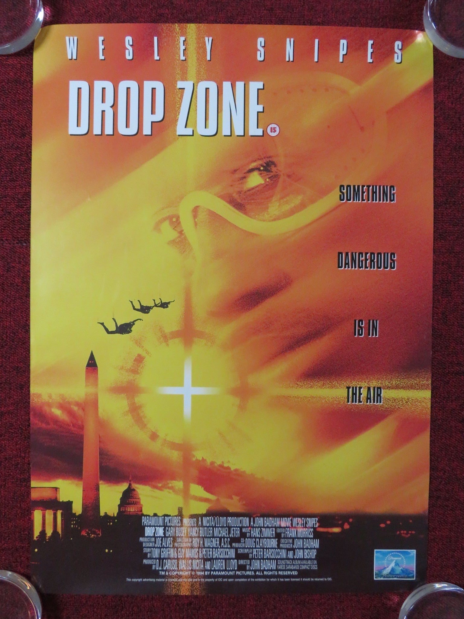 DROP ZONE VHS POSTER WESLEY SNIPES GARY BUSEY 1994 Rendezvous Cinema Movie posters