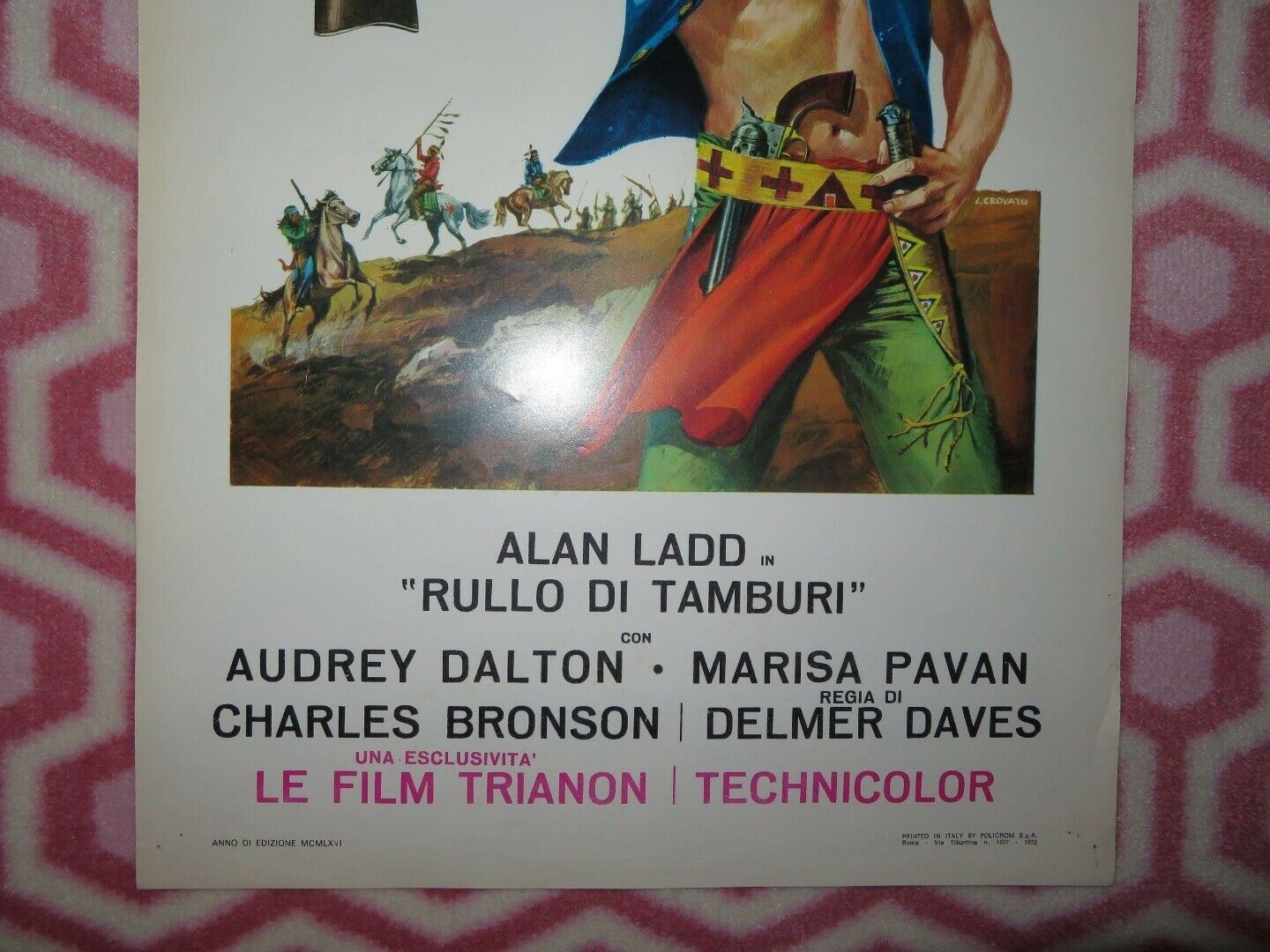 Drum Beat ITALIAN LOCANDINA (27.5"x13") POSTER CHARLES BRONSON 1972 Movie posters