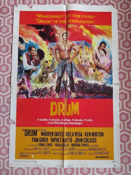 DRUM US ONE SHEET POSTER WARREN OATES ISELA VEGA 1976 Movie posters