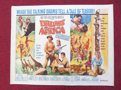 DRUMS OF AFRICA US HALF SHEET (22"x 28") POSTER FRANKIE AVALON HARTLEY 1963 Rendezvous Cinema Movie posters