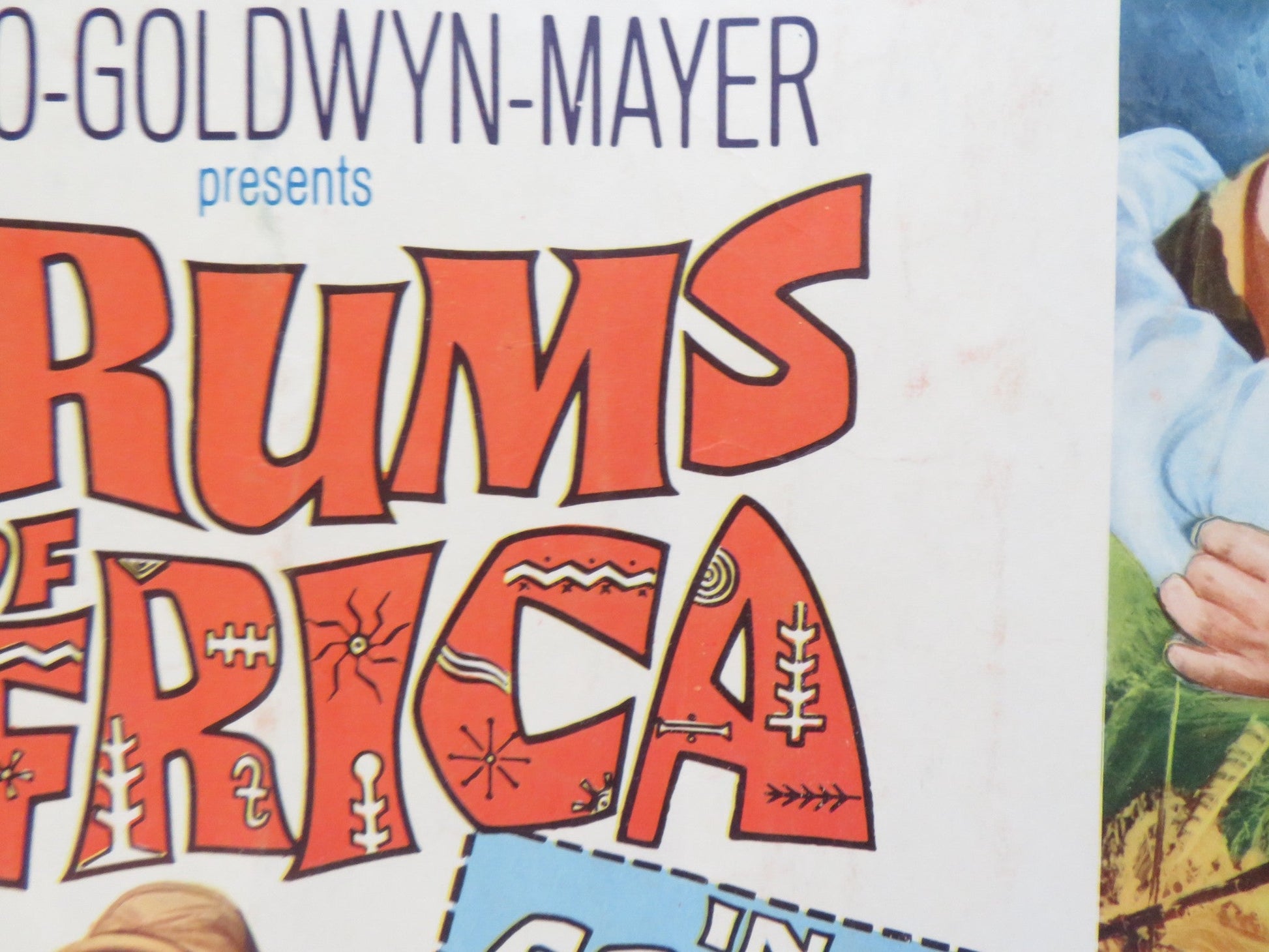 DRUMS OF AFRICA US HALF SHEET (22"x 28") POSTER FRANKIE AVALON HARTLEY 1963 Rendezvous Cinema Movie posters