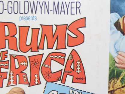 DRUMS OF AFRICA US HALF SHEET (22"x 28") POSTER FRANKIE AVALON HARTLEY 1963 Rendezvous Cinema Movie posters