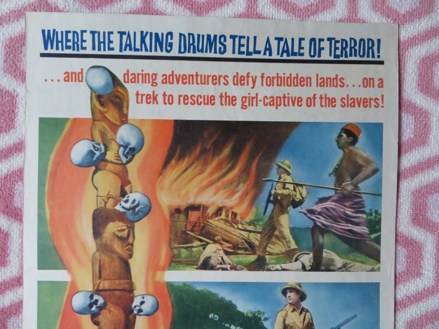 DRUMS OF AFRICA US INSERT (14"x 36") POSTER FRANKIE AVALON 1963 - Rendezvous Cinema