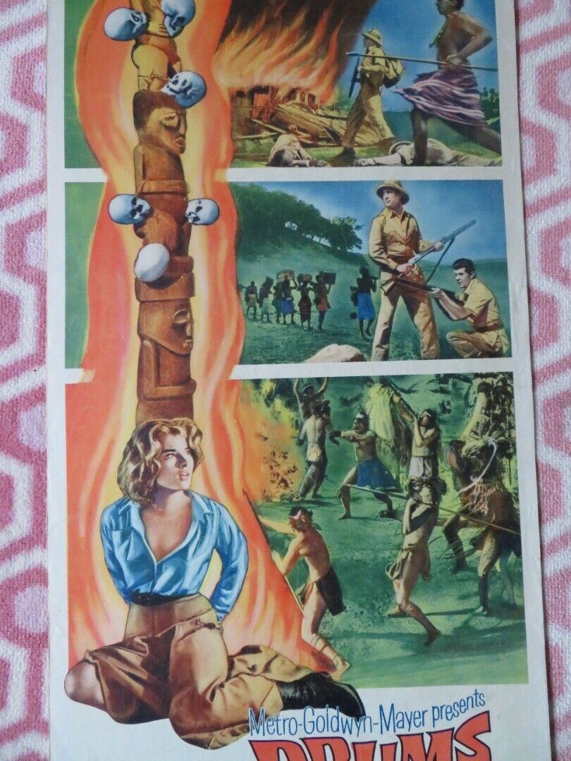 DRUMS OF AFRICA US INSERT (14"x 36") POSTER FRANKIE AVALON 1963 - Rendezvous Cinema
