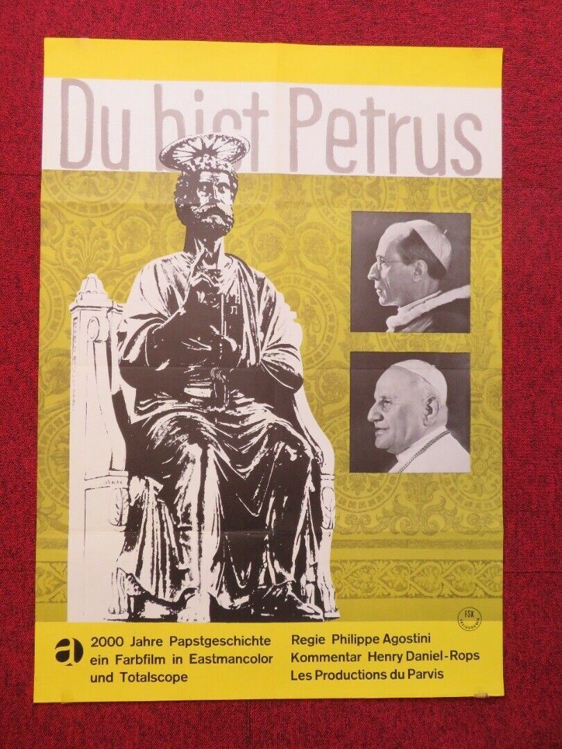 DU BIST PETRUS / Tu es Pierre GERMAN A1 ROLLED POSTER PHILIPPE AGOSTINI 1959 Movie posters