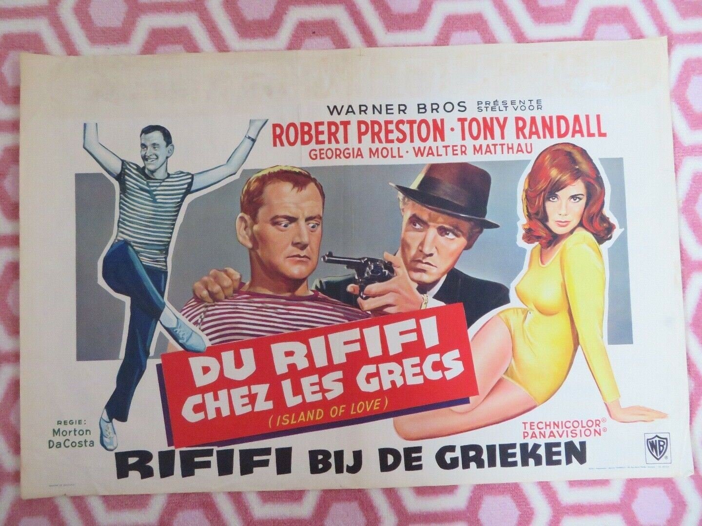 DU RIFIFI CHEZ LES GRECS/ ISLAND OF LOVE BELGIUM (15"x 22") POSTER 1963 Movie posters
