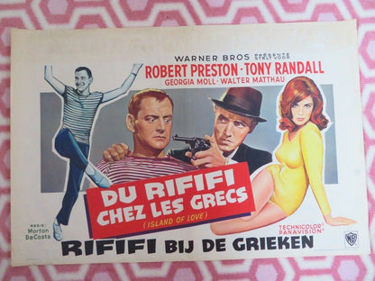 DU RIFIFI CHEZ LES GRECS/ ISLAND OF LOVE BELGIUM (15"x 22") POSTER 1963 Movie posters