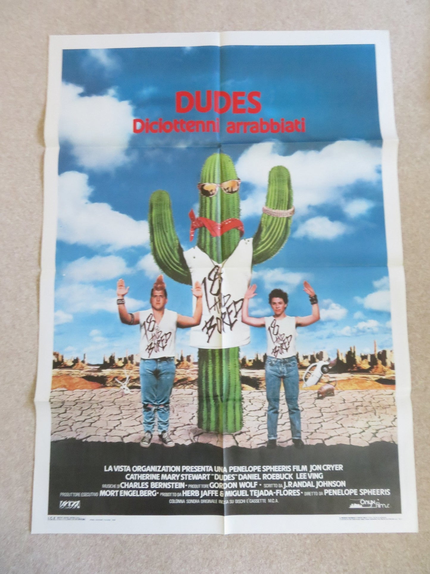 DUDES ITALIAN 2 FOGLIO POSTER JON CRYER FLEA 1987 Rendezvous Cinema Movie posters