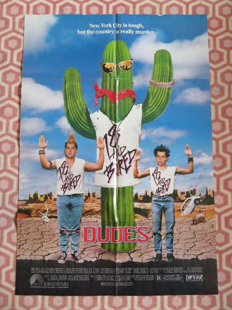 DUDES US ONE SHEET POSTER JON CRYER CATHERINE MARY STEWART 1987 Movie posters
