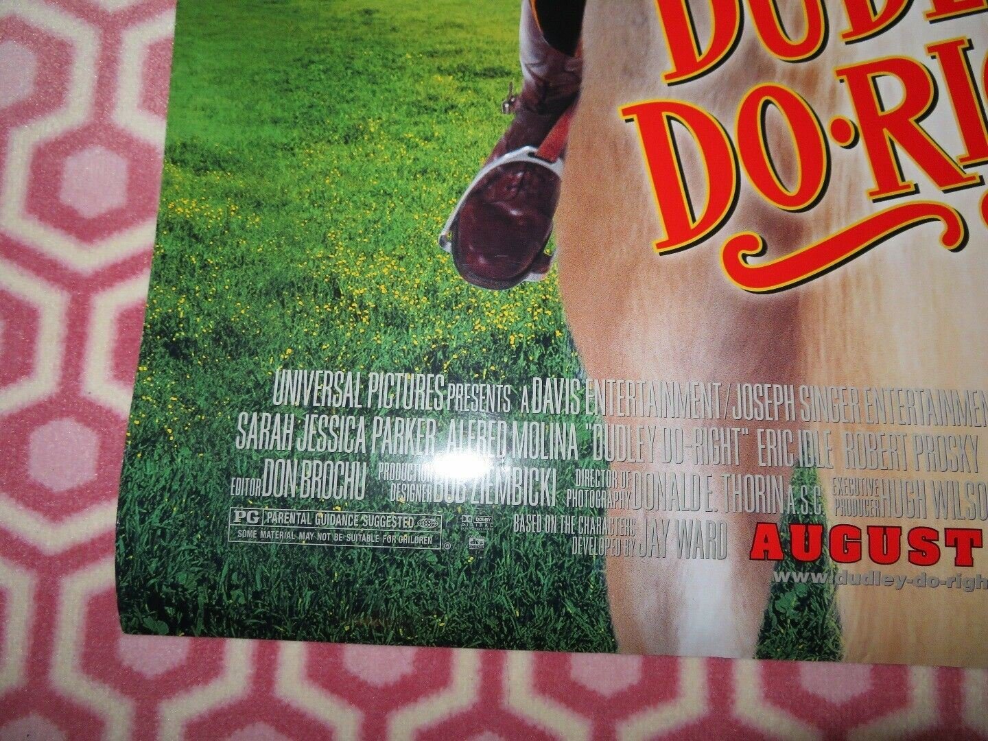 DUDLEY DO RIGHT US ONE SHEET ROLLED POSTER BRENDAN FRASER 1999 Movie posters