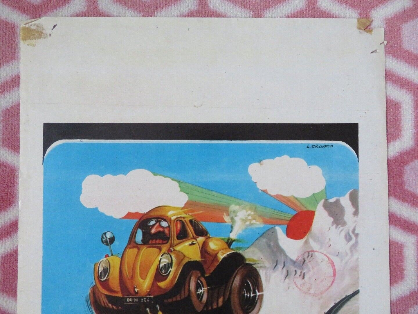 DUDU IL MAGGIOLINO A TUTTOGAS / love bug ITALIAN LOCANDINA (27.5"x 13") POSTER Movie posters