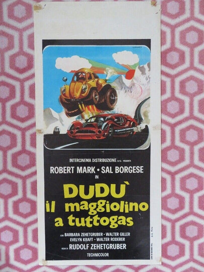 DUDU IL MAGGIOLINO A TUTTOGAS / love bug ITALIAN LOCANDINA (27.5"x 13") POSTER Movie posters
