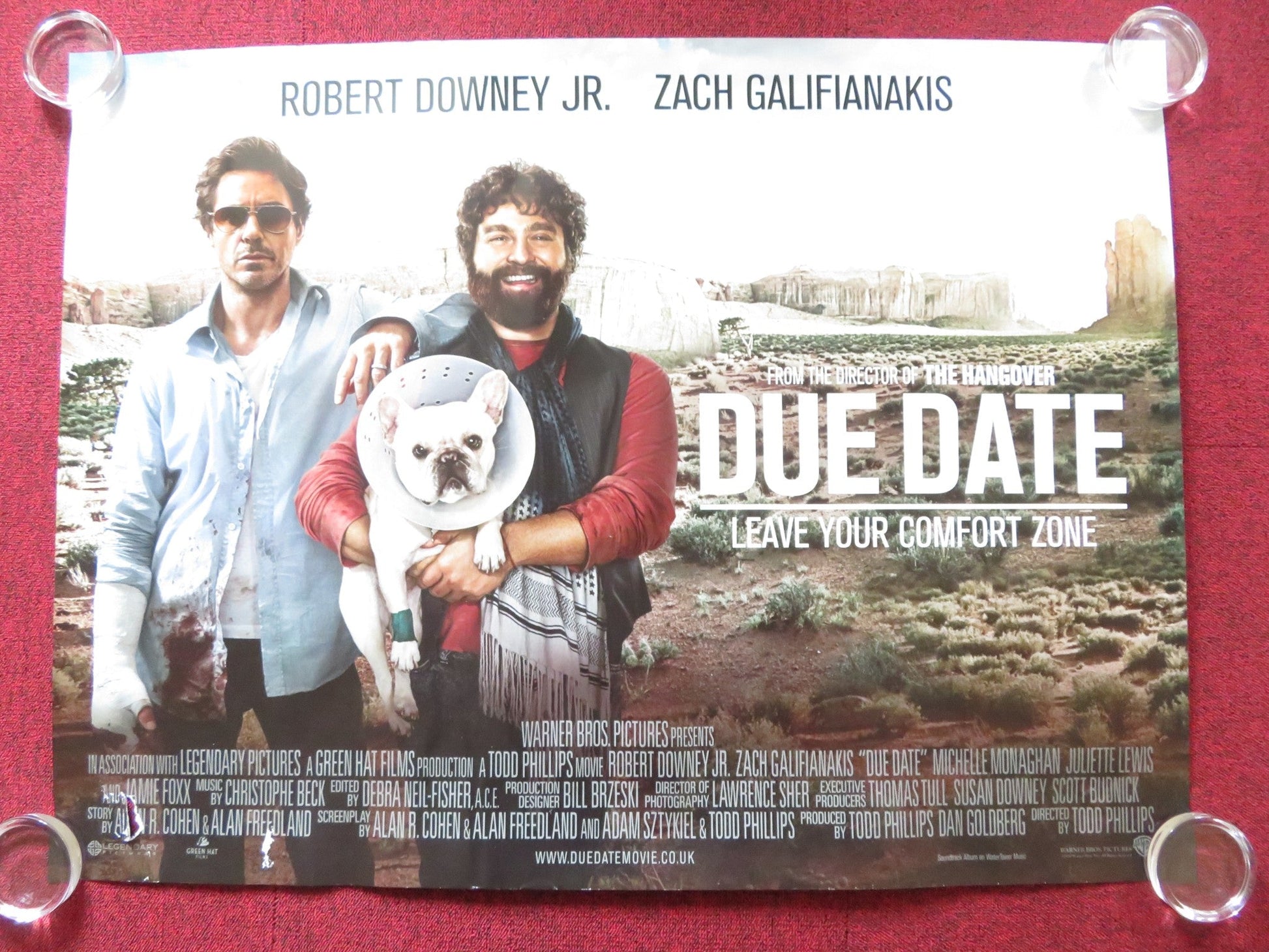 DUE DATE - B UK QUAD (30"x 40") ROLLED POSTER ROBERT DOWNEY JR. 2010 Rendezvous Cinema Movie posters