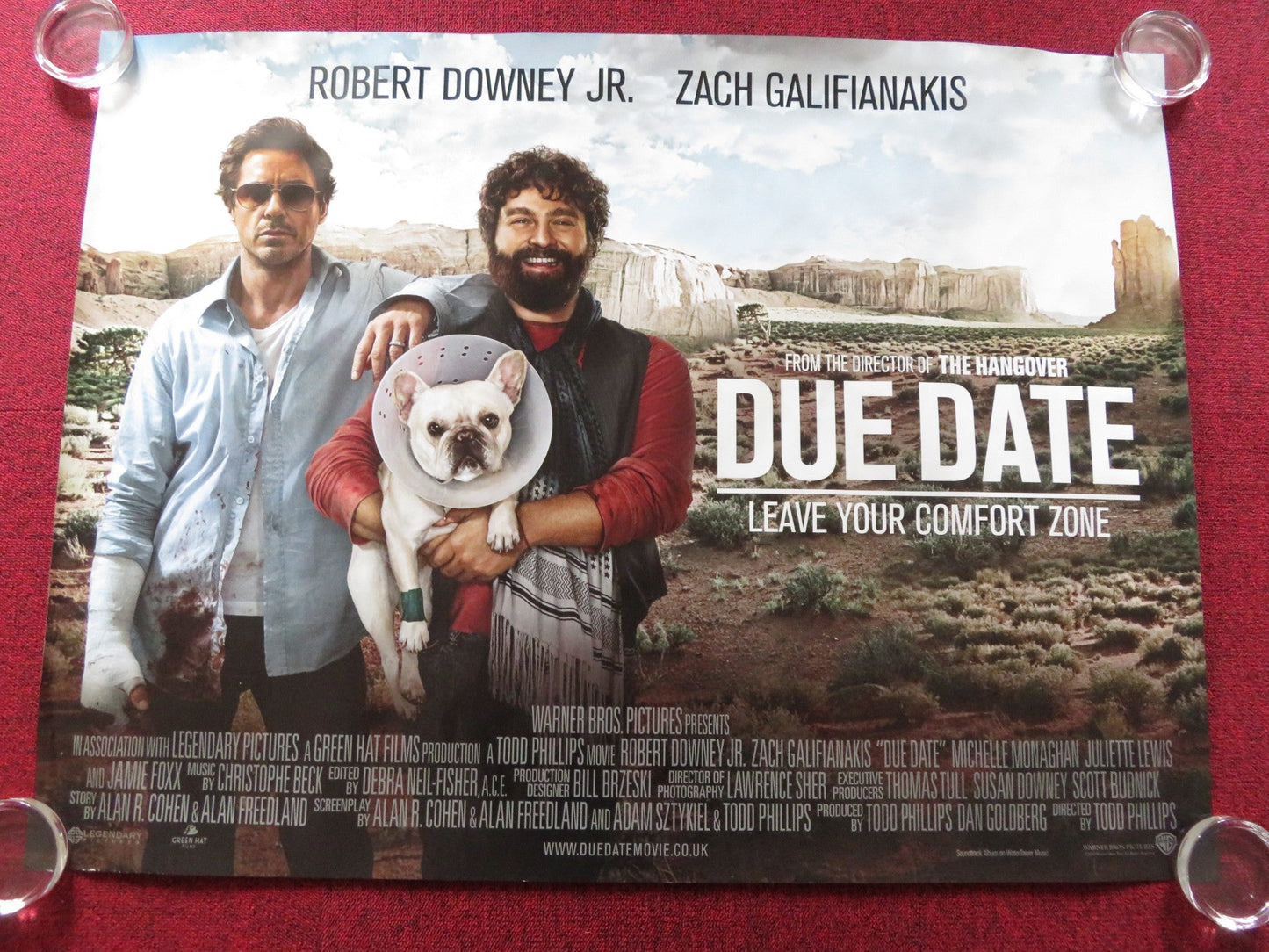 DUE DATE UK QUAD (30"x 40") ROLLED POSTER ROBERT DOWNEY JR. Z. GALIFIANAKIS 2010 Rendezvous Cinema Movie posters