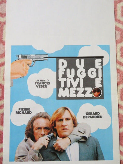 DUE FUGGI TIVI E MEZZ ITALIAN LOCANDINA (27.5"x13") POSTER PIERRE RICHARD 1988 Movie posters