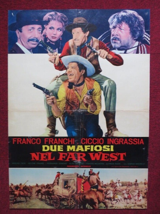 DUE MAFIOSI NEL FAR WEST ITALIAN FOGLIO ROLLED POSTER FRANCO FRANCHI 1964 Movie posters