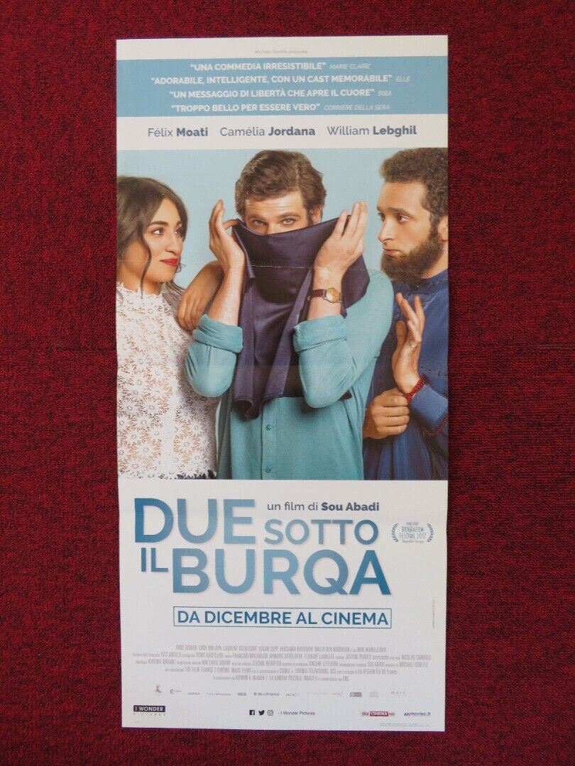 DUE SOTTO IL BURQA ITALIAN LOCANDINA (26.5"x12.5") POSTER FELIX MOATI 2017 Rendezvous Cinema Movie posters