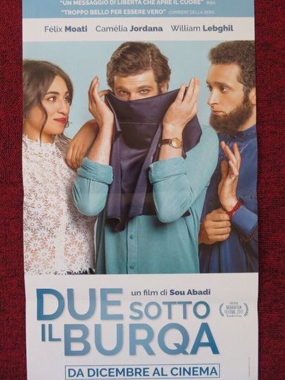 DUE SOTTO IL BURQA ITALIAN LOCANDINA (26.5"x12.5") POSTER FELIX MOATI 2017 Rendezvous Cinema Movie posters