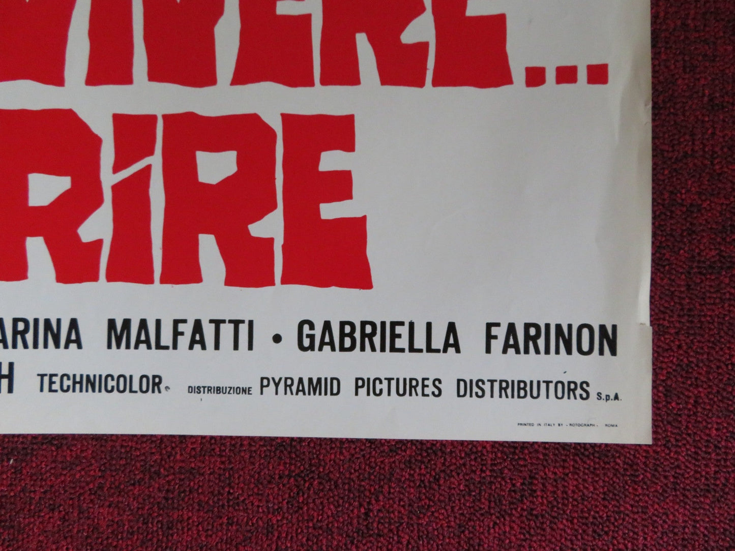 DUE VOLTI PER VIVERE...UNO PER MORIRE ITALIAN FOGLIO POSTER BOUILLON 1972 Rendezvous Cinema Movie posters