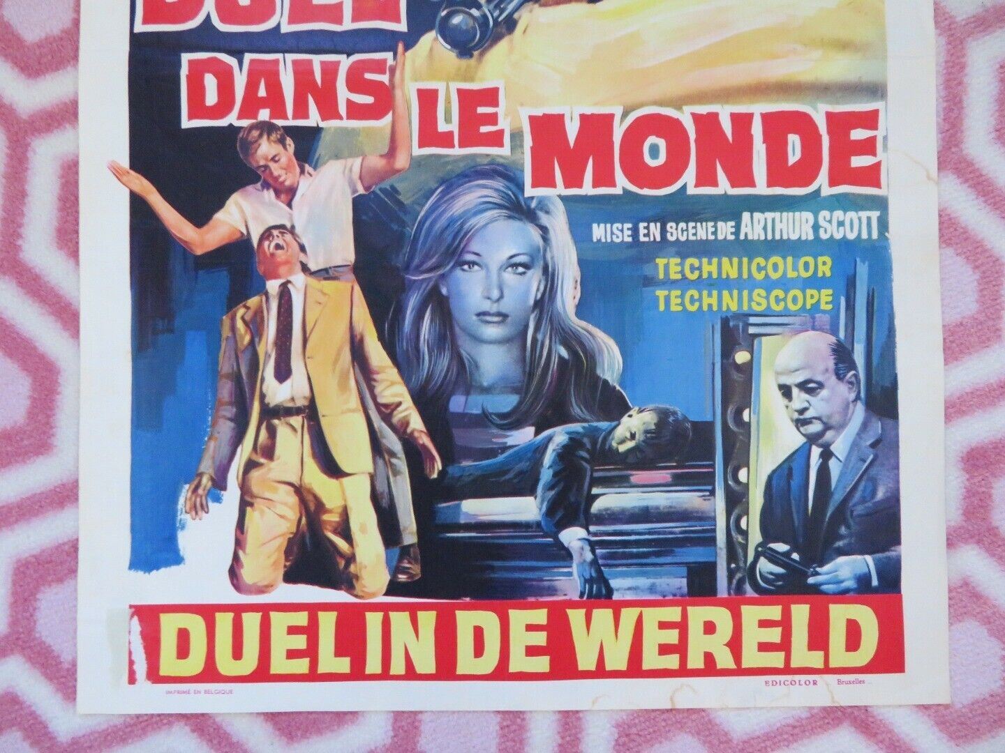 DUEL DANS LE MONDE/ Ring Around the World BELGIUM (21.5"x14.5") POSTER 1966 Movie posters