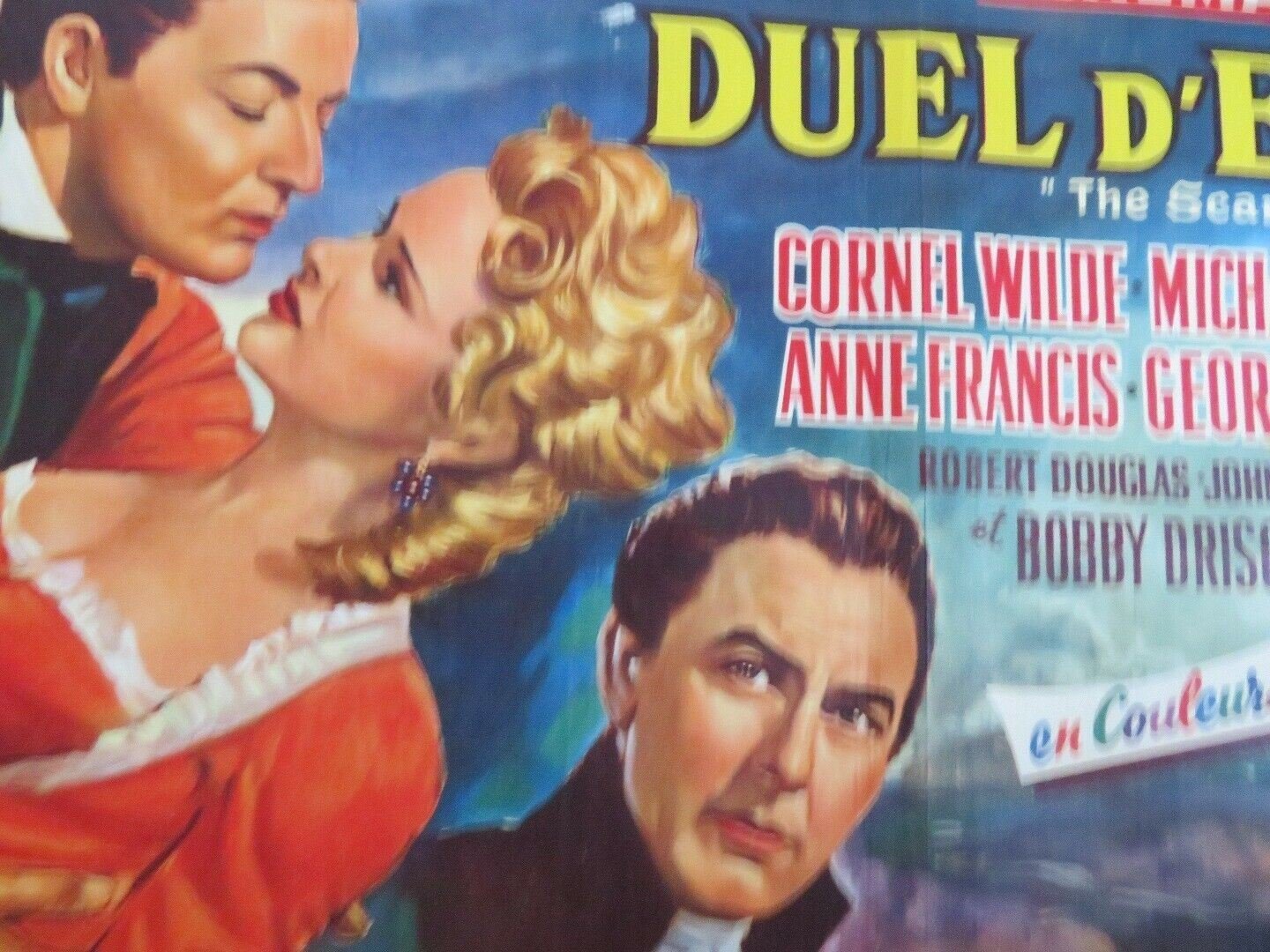 DUEL D'ESPIONS/ THE SCARLET COAT BELGIUM (14.5"x 21.5") POSTER CORNEL WILDE 1955 Movie posters
