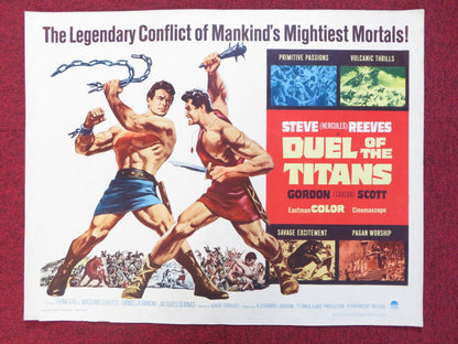 DUEL OF THE TITANS US HALF SHEET (22"x 28") POSTER STEVE REEVES G. SCOTT 1962 Rendezvous Cinema Movie posters
