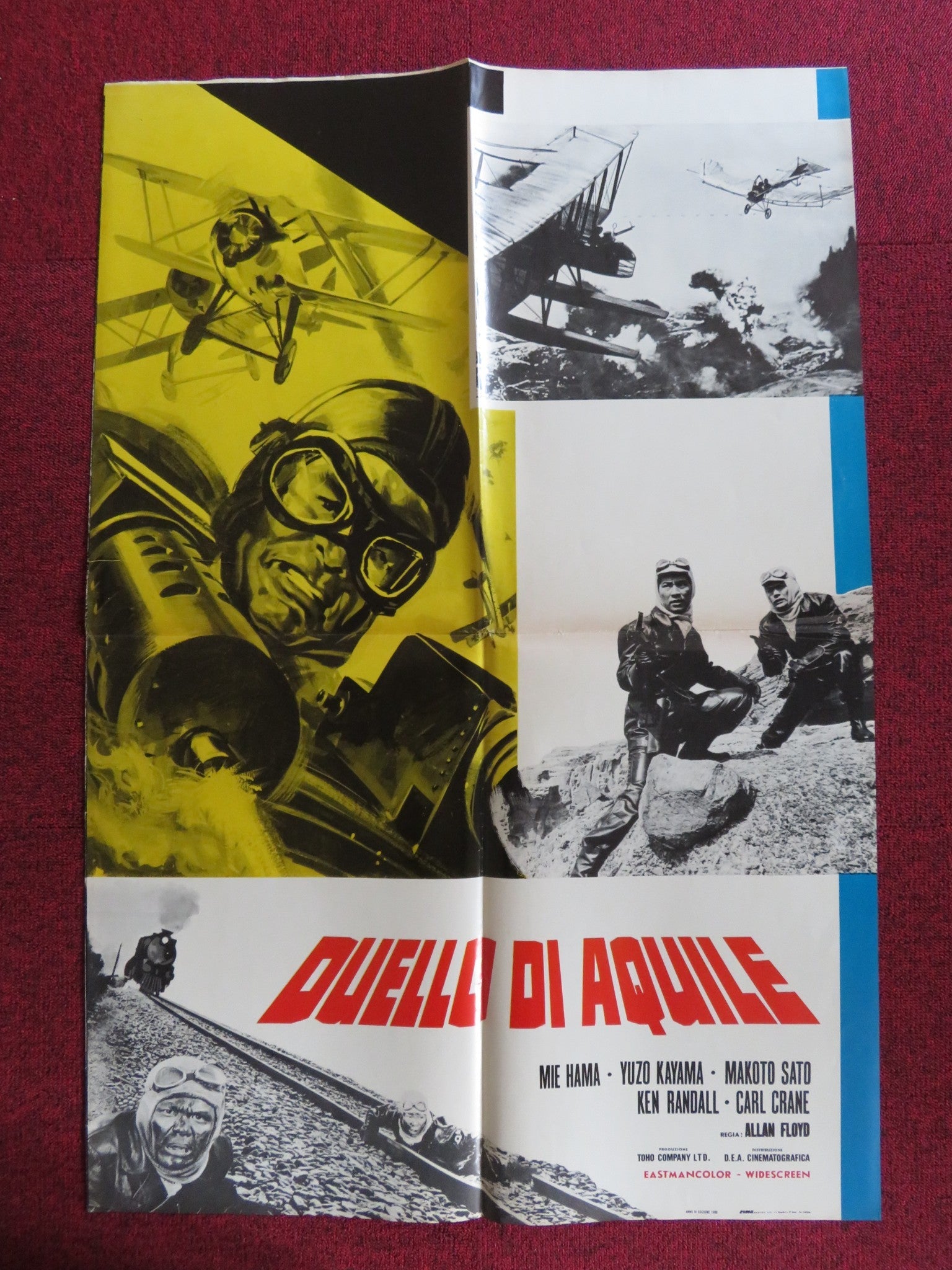 DUELLO DI AQUILE ITALIAN FOGLIO POSTER MAKOTO SATO YOSUKE NATSUKI 1963 Rendezvous Cinema Movie posters