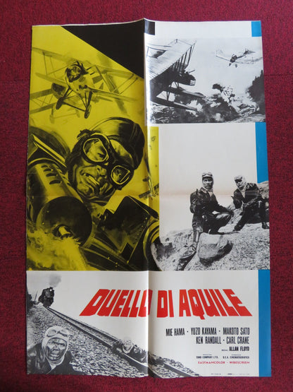 DUELLO DI AQUILE ITALIAN FOGLIO POSTER MAKOTO SATO YOSUKE NATSUKI 1963 Rendezvous Cinema Movie posters