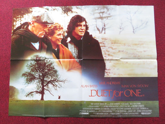 DUET FOR ONE UK QUAD POSTER FOLDED CANNON JULIE ANDREWS MAX VON SYDOW 1986 Rendezvous Cinema Movie posters