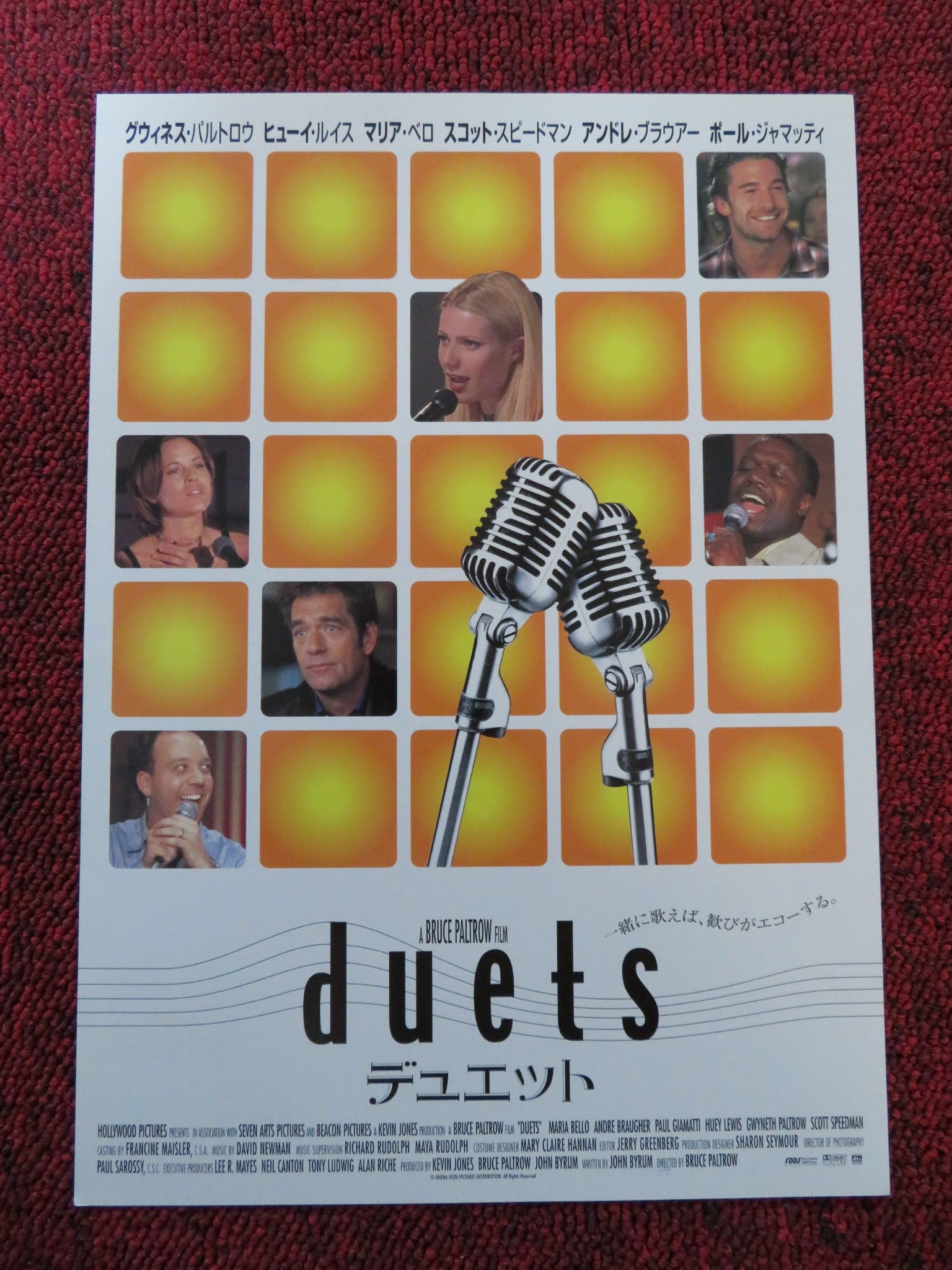DUETS JAPANESE CHIRASHI (B5) POSTER GWYNETH PALTROW PAUL GIAMATTI 2000 Rendezvous Cinema Movie posters