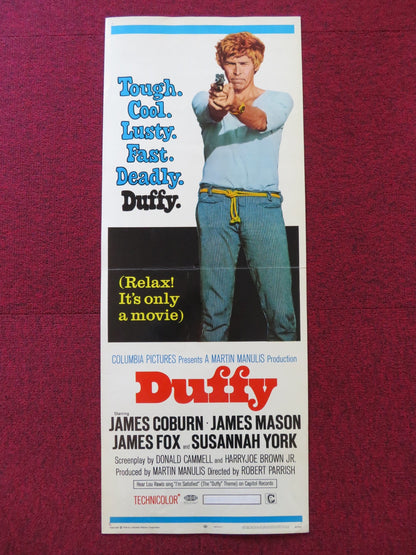 DUFFY US INSERT (14"x 36") POSTER JAMES COBURN JAMES MASON 1968 Rendezvous Cinema Movie posters