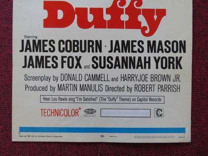 DUFFY US INSERT (14"x 36") POSTER JAMES COBURN JAMES MASON 1968 Rendezvous Cinema Movie posters