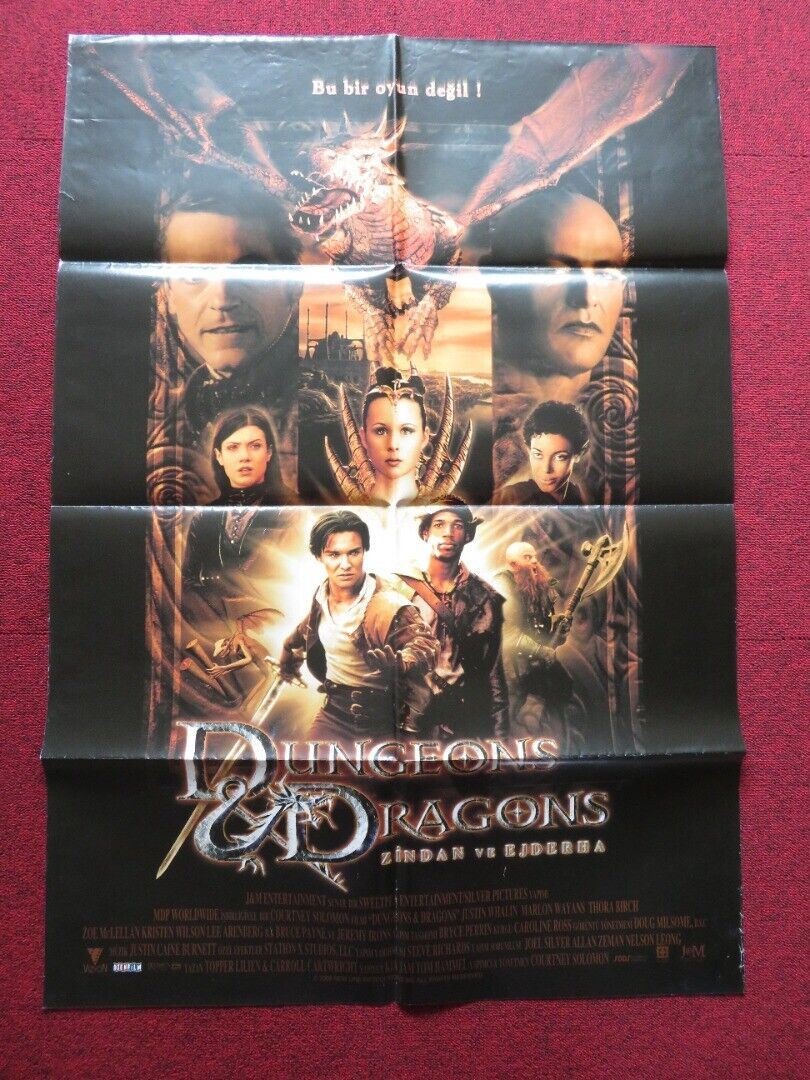 DUNGEONS & DRAGONS FOLDED TURKISH ONE SHEET POSTER JEREMY IRONS BRUCE PAYNE 2000 - Rendezvous Cinema