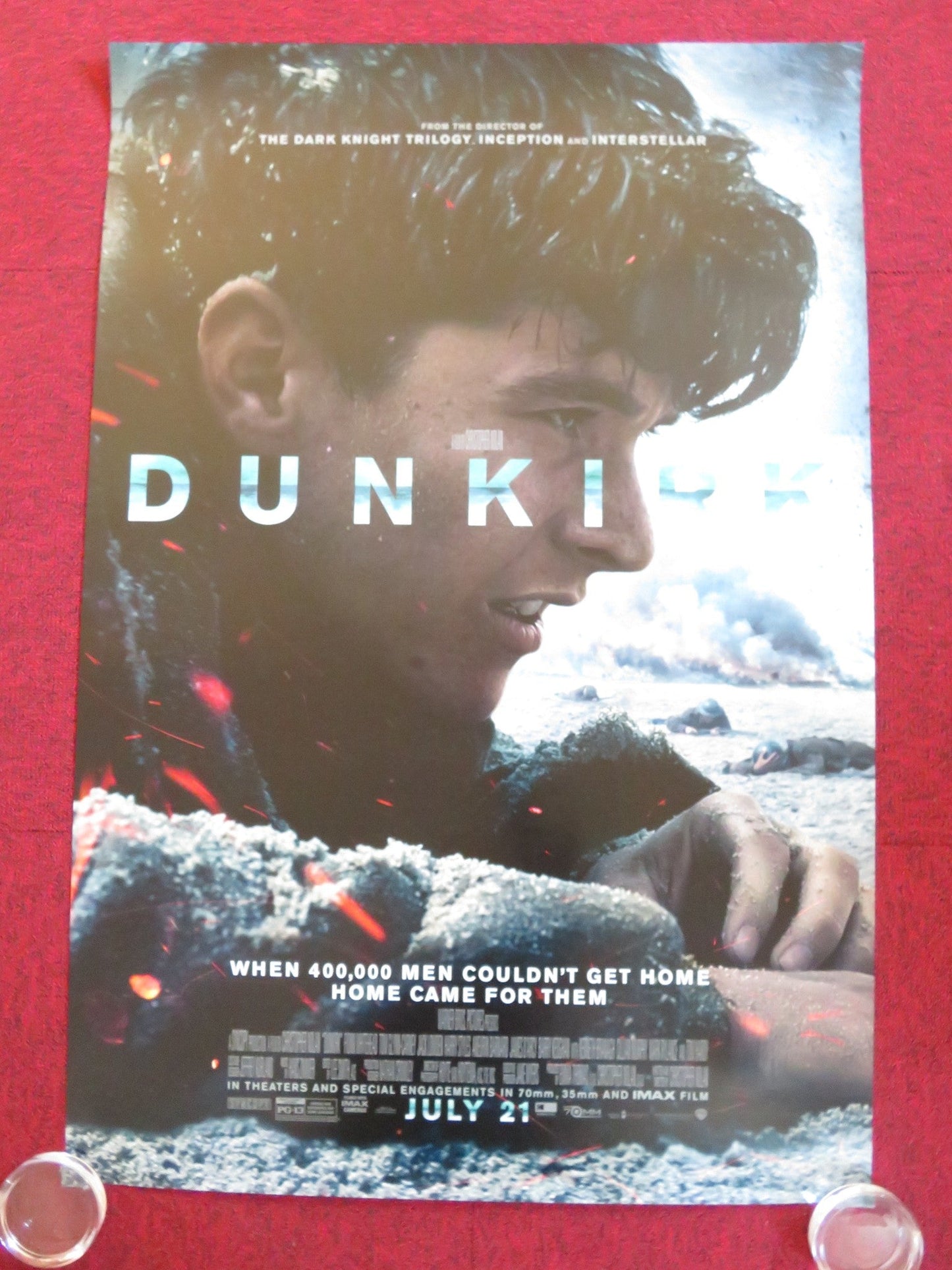 DUNKIRK US ONE SHEET ROLLED POSTER FIONN WHITEHEAD BARRY KEOGHAN 2017 Rendezvous Cinema Movie posters