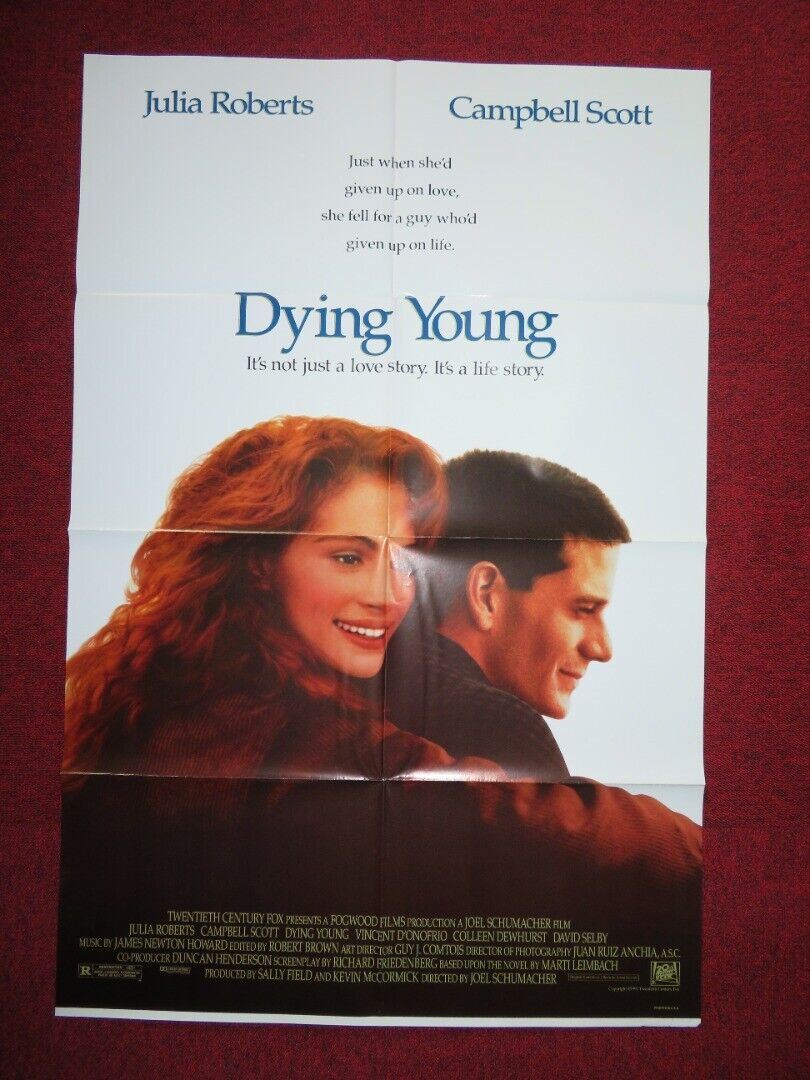 DYING YOUNG FOLDED US ONE SHEET POSTER JULIA ROBERTS CAMPBELL SCOTT 1991 Movie posters