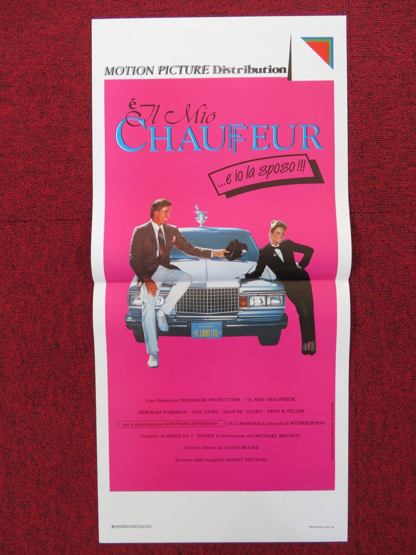 E IL MIO CHAFFEUR... E IO LA SPOSO ITALIAN LOCANDINA POSTER DEBORAH FOREMAN 1987 Rendezvous Cinema Movie posters
