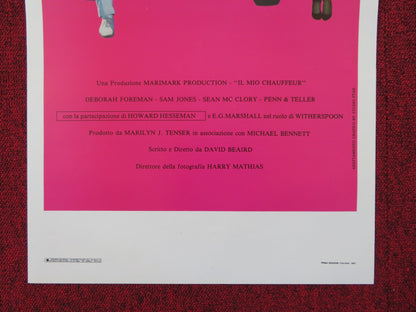 E IL MIO CHAFFEUR... E IO LA SPOSO ITALIAN LOCANDINA POSTER DEBORAH FOREMAN 1987 Rendezvous Cinema Movie posters